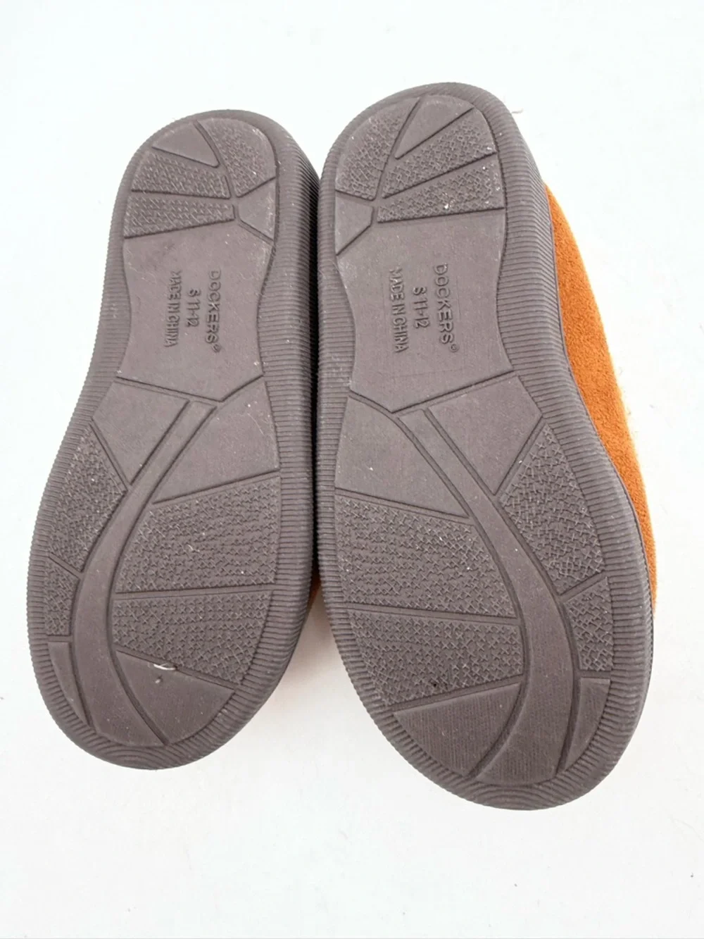 Dockers Kids Brown Cozy -SZ 11-12- Sheepskin Lined Moccasins Slippers
